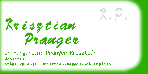 krisztian pranger business card